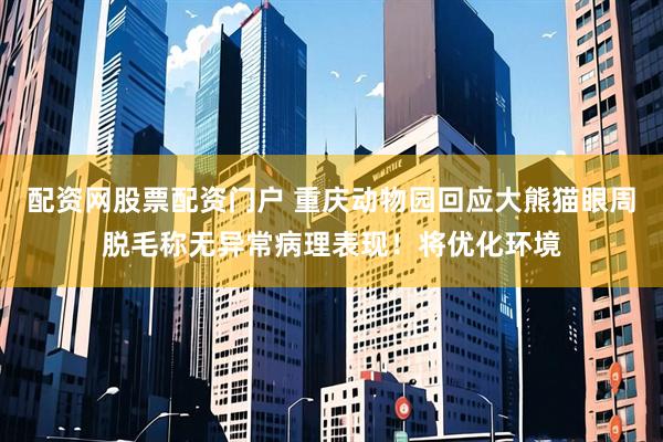 配资网股票配资门户 重庆动物园回应大熊猫眼周脱毛称无异常病理表现！将优化环境